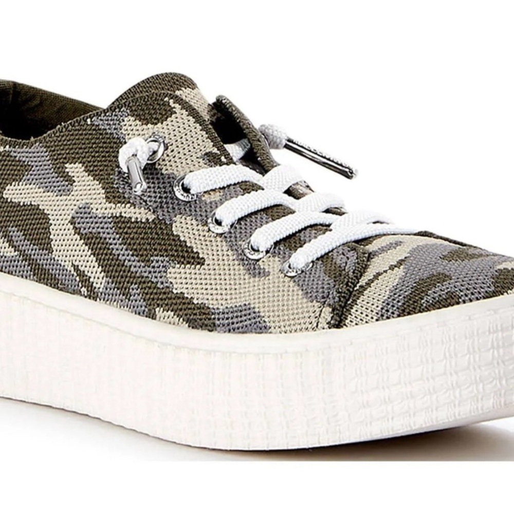 Stylish Camouflage Lace-Up Sneakers Madden NYC